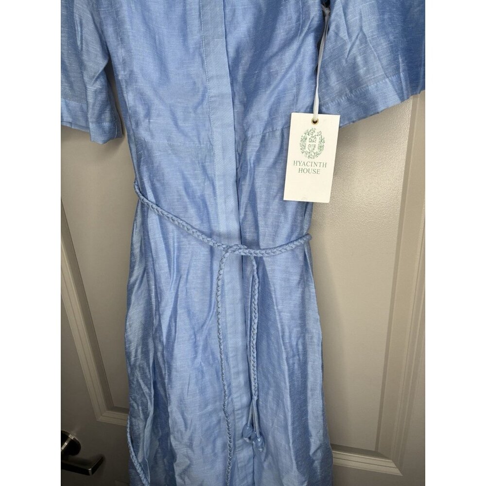 Tuckernuck NWT Hyacinth House Powder Blue Cindy Midi Dress Size XS - Picture 4 of 11